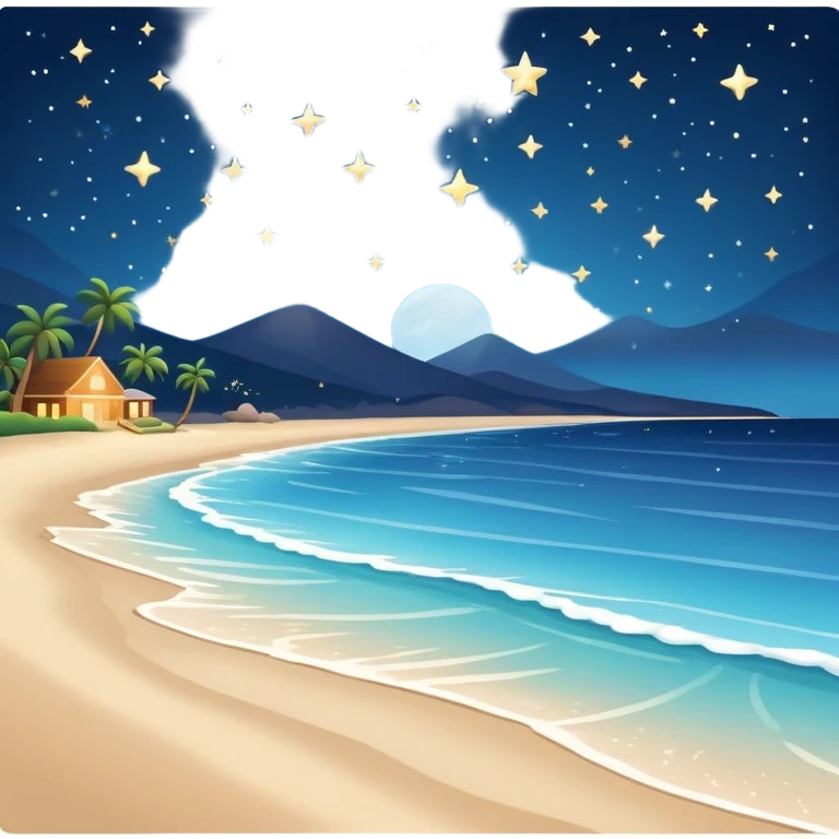 Starry beach night emoji