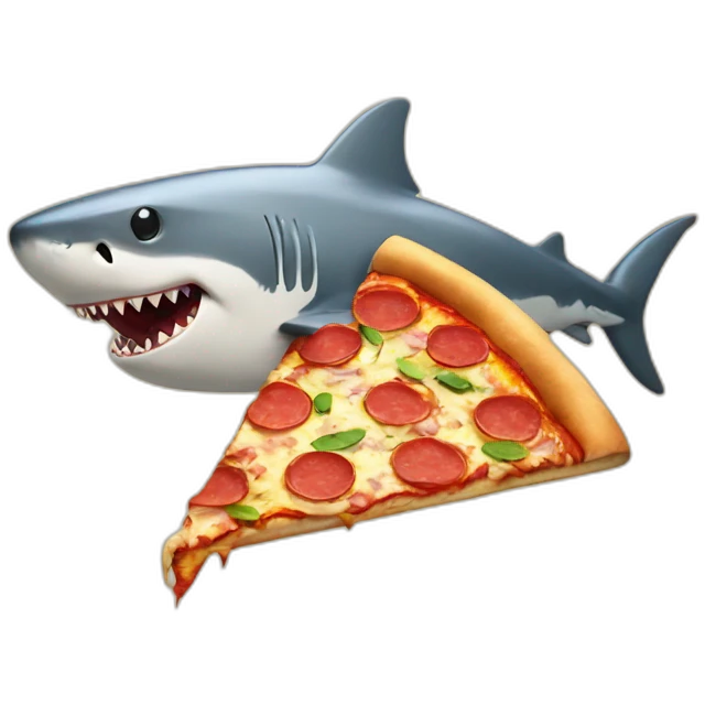 Shark eating pizza  emoji