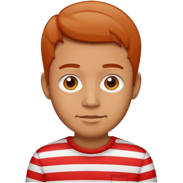Men with red Striped Shirt emoji