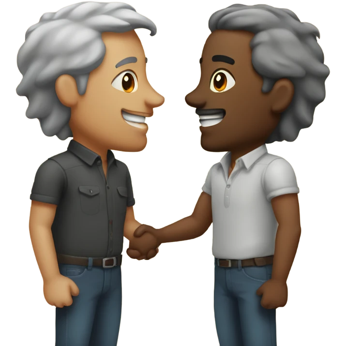 Two men loving each other  emoji
