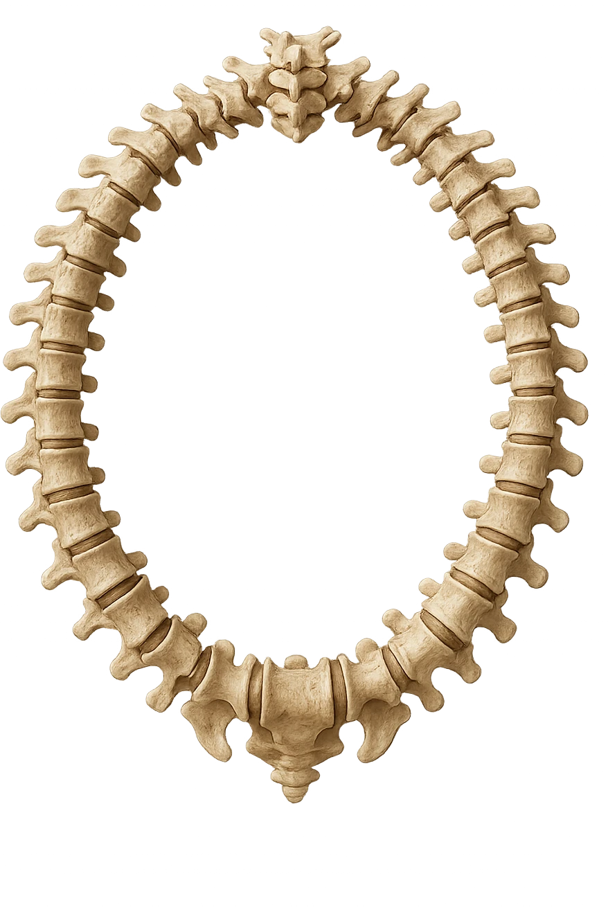 SPINA DORSALE ANATOMICA UMANA REALISTICA CHIUSA A CERCHIO emoji