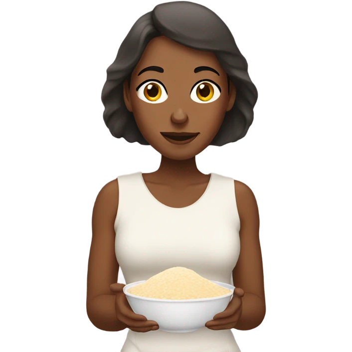 Woman with porridge all over her face  emoji