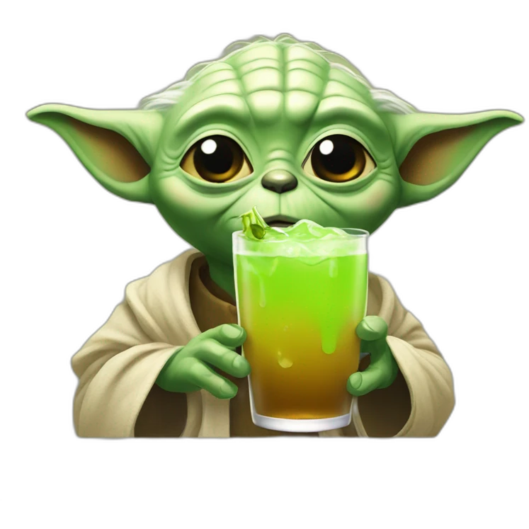 Yoda drink bear emoji