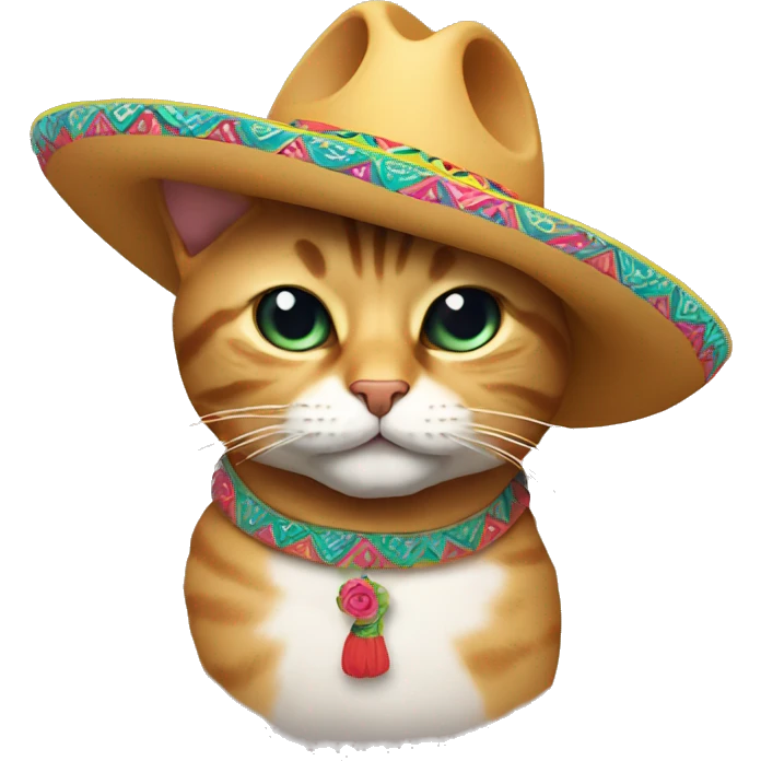 Cat wearing sombrero  emoji