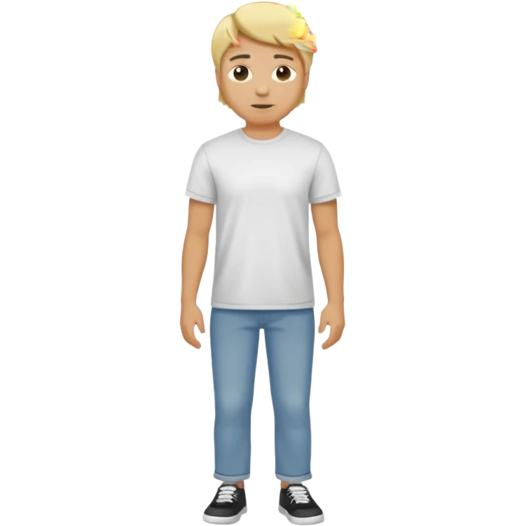 hombre cuerpo casi completo rubio emoji