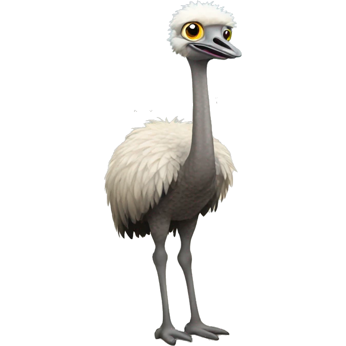 Ostrich standing right emoji