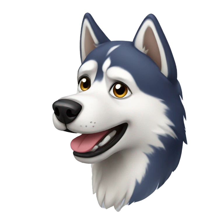husky dog emoji