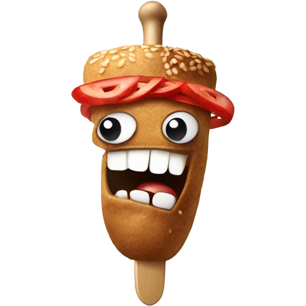 Freaky Kebab with knife in its head emoji
