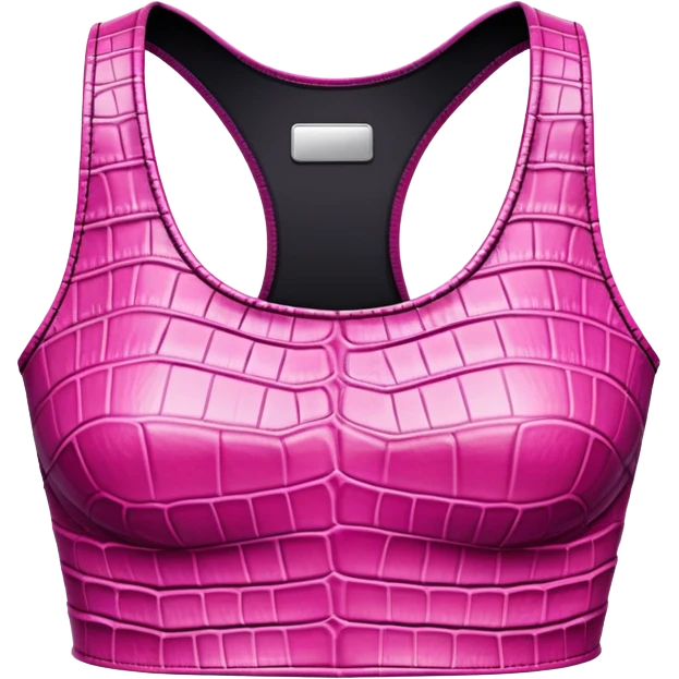 super realistic pink crocodile leather crop top emoji