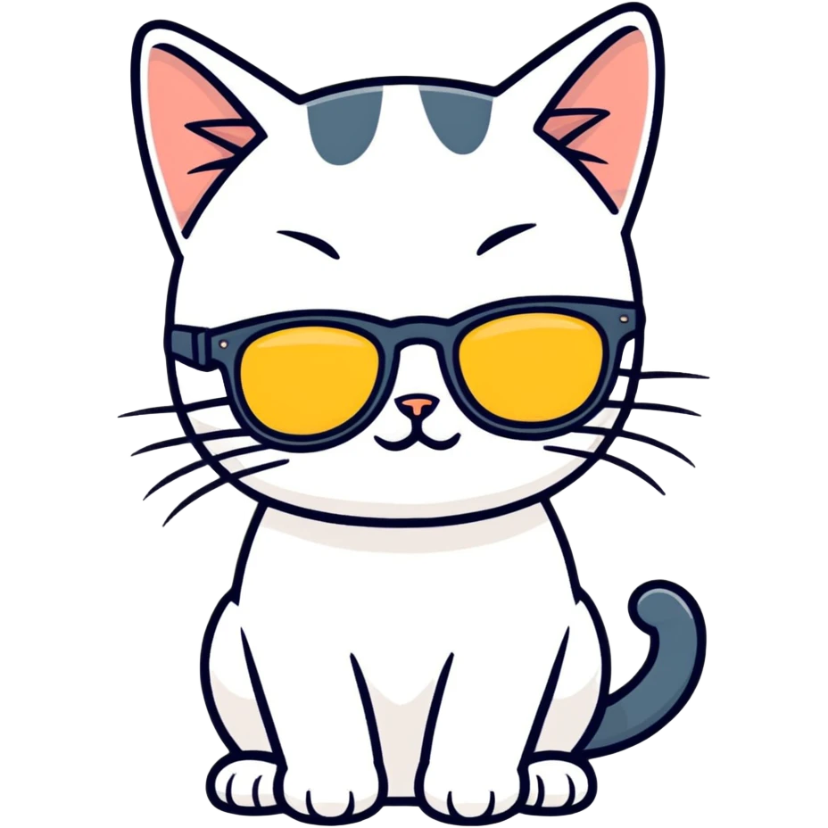 Cat with sunglasses emoji