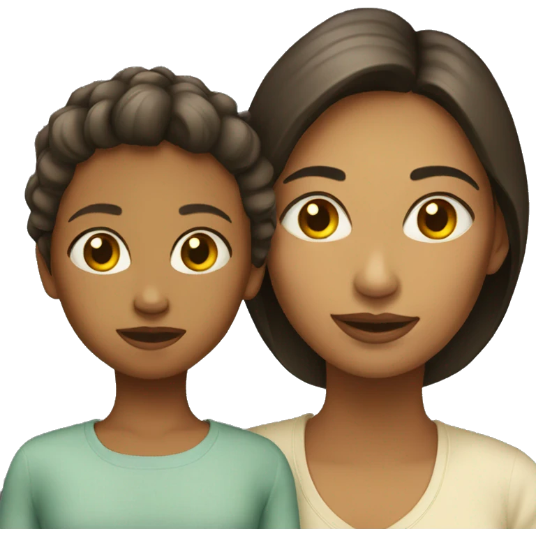 Mother and daughter  emoji