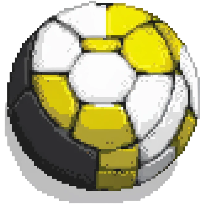 Ultra Ball from Pokemon, black and yellow top half, white bottom half emoji
