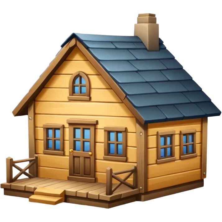 Petite maison indiquant le.depart d 1 voyage  emoji