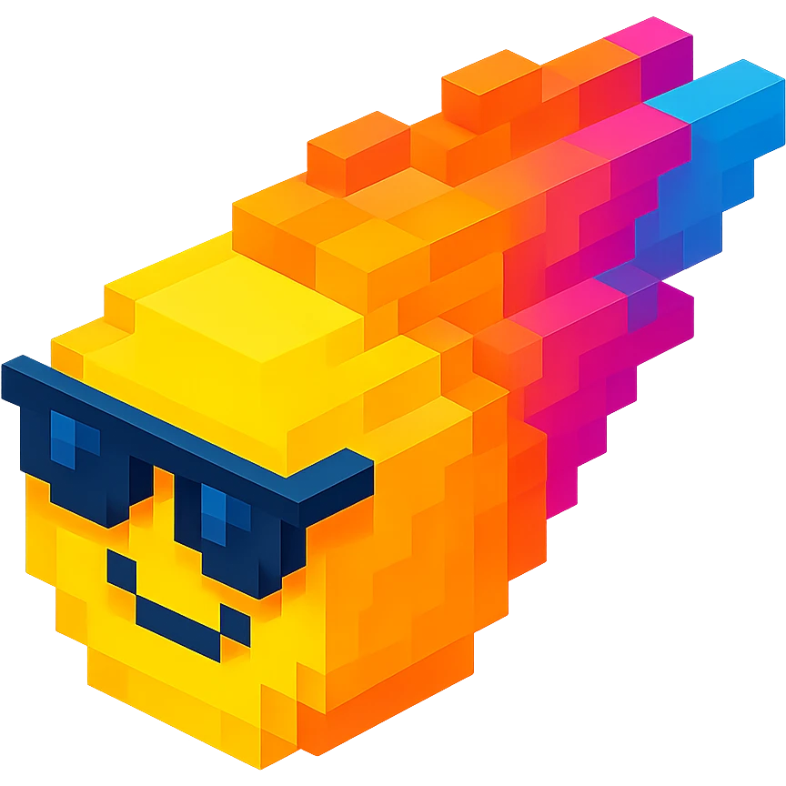 светящиеся комета в солнцезащитных очках, no background emoji