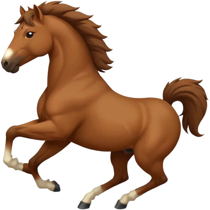 horse back kicking pose emoji
