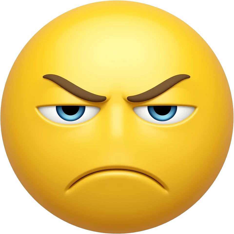 Emoji simple jaune mais humeur degout emoji