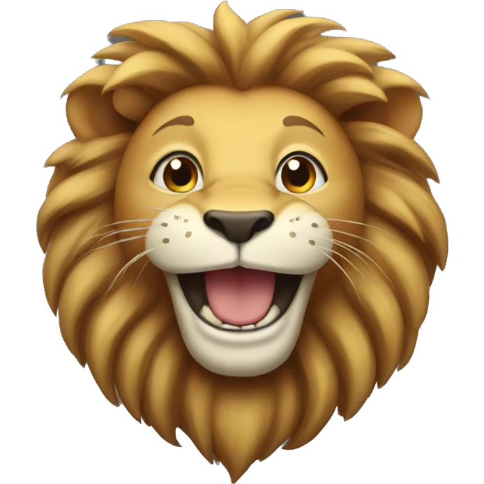 happy lion  emoji
