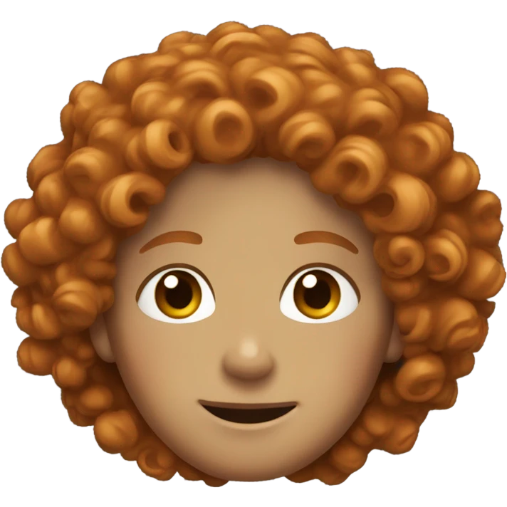 Ginger with curly hair and brown eyes and freckles emoji
