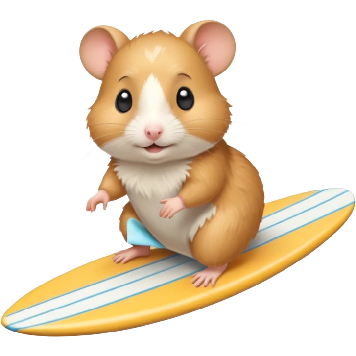 Hamster surfing emoji