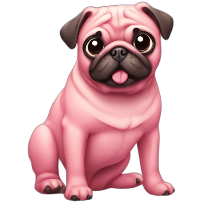pink pug emoji