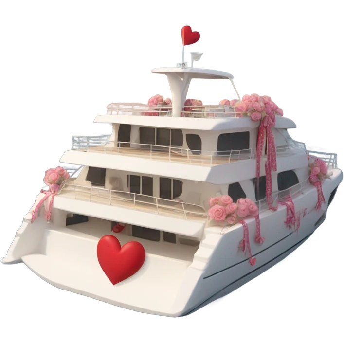 Catamaran and Valentine’s Day emoji