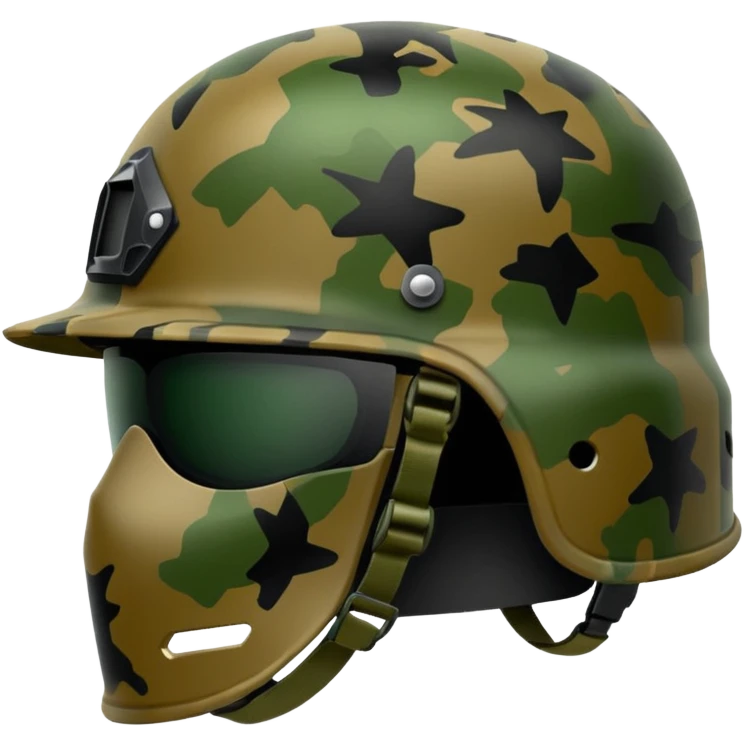PASGT helmet with camouflage pattern emoji
