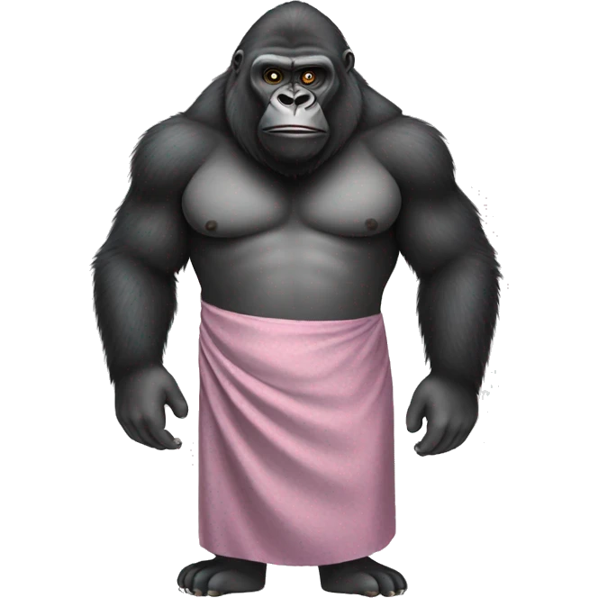 Gorilla wearing a dress emoji