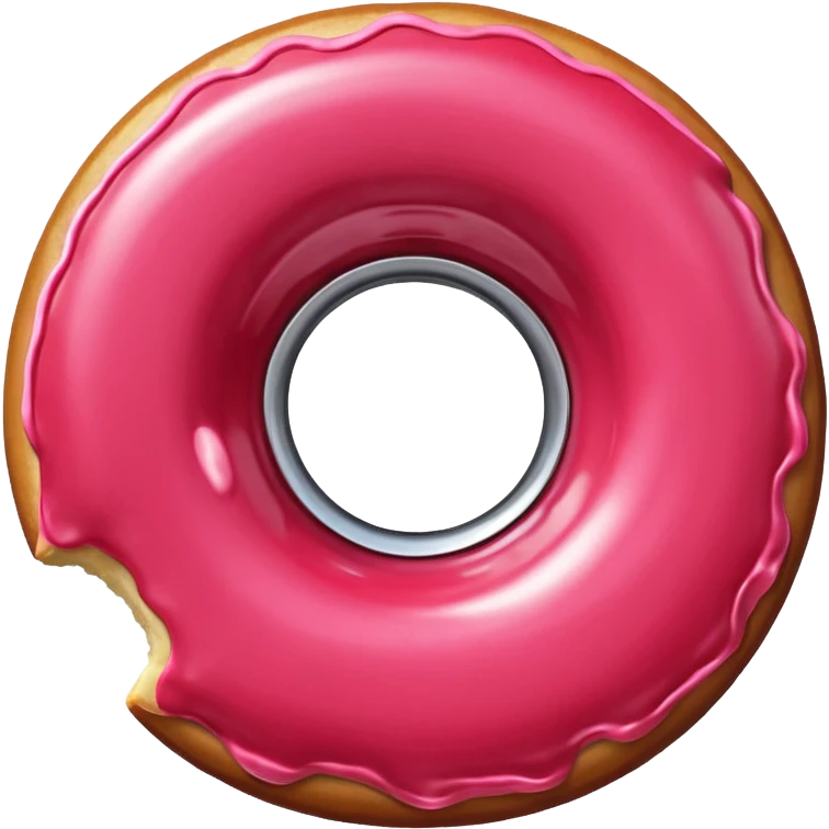 Car with donut wheels  emoji
