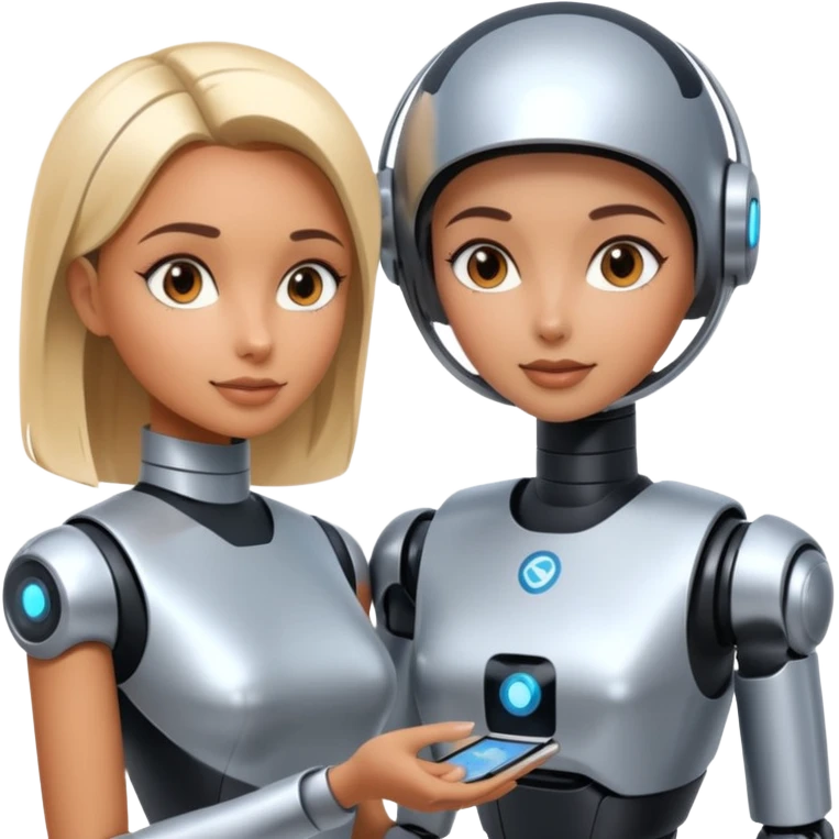 woman service Robot emoji