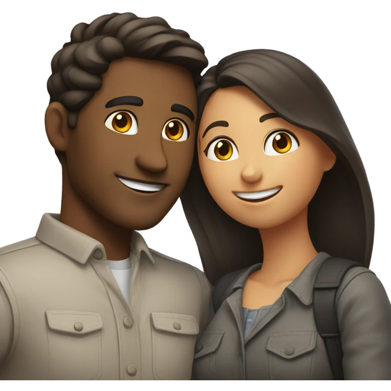 make a guy and a girl, they're hugging. They're facing each other emoji