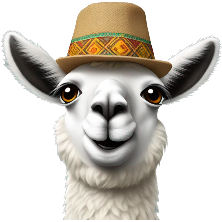 llama-agree with some Pakistani sindhi with wearing sindhi cap touch  emoji