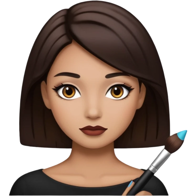 CHEVEUX UN PEU PLUS FONCER AVC DU MAQUILLAGE emoji
