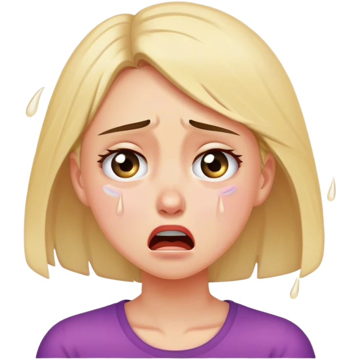Panicked girl Cry emoji