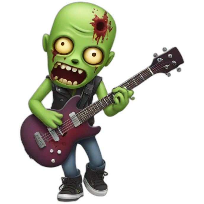 Zombie guitarist emoji