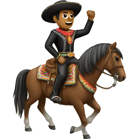 A charro on top of a horse emoji