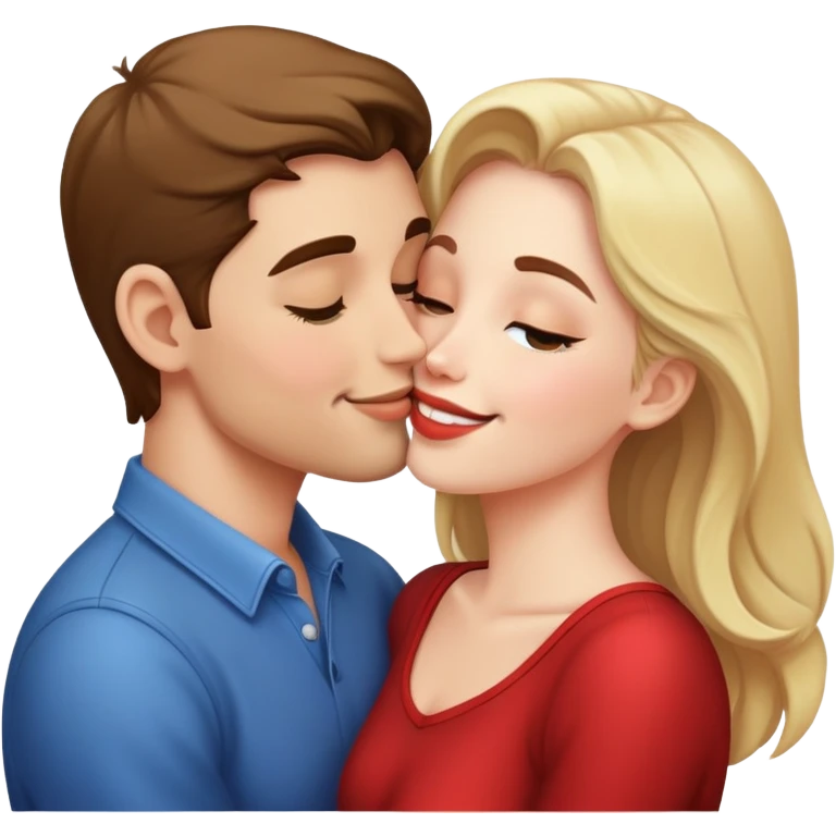Kissing couple emoji