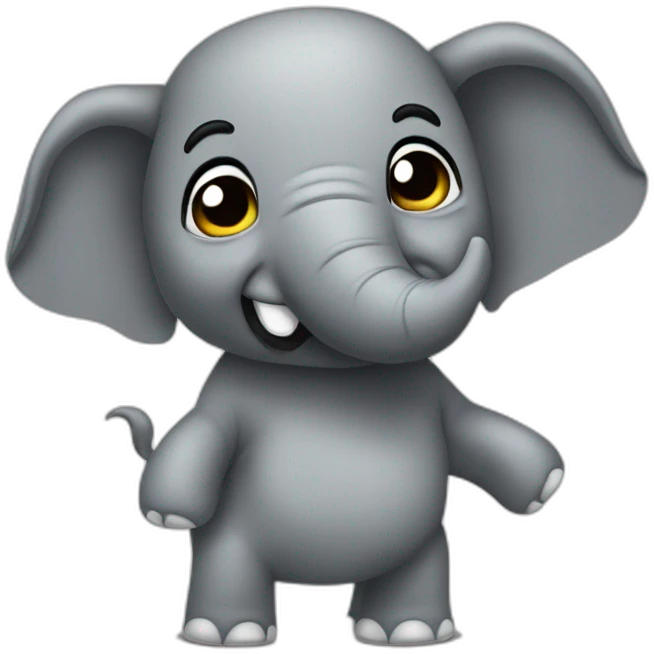 Elefant chibi gangstyle angry emoji