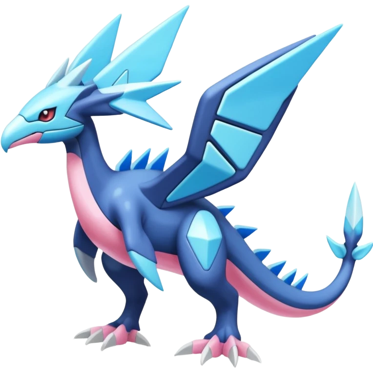 Futuristic Glowing Shiny Neon Pastel Helioptile-Diancie-Kyurem-Dialga-Latios-Miraidon-Pokémon, full body emoji