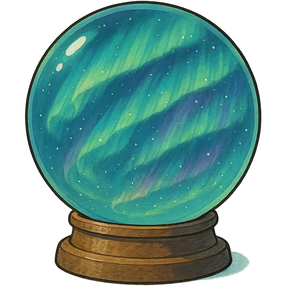 aurora crystal ball emoji