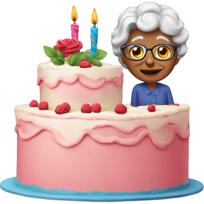 Birthdaycake for a 95 years old grandma emoji