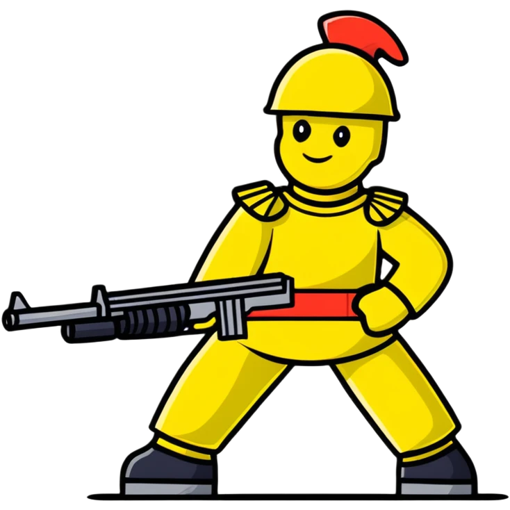 yellow plastic toy soldier emoji