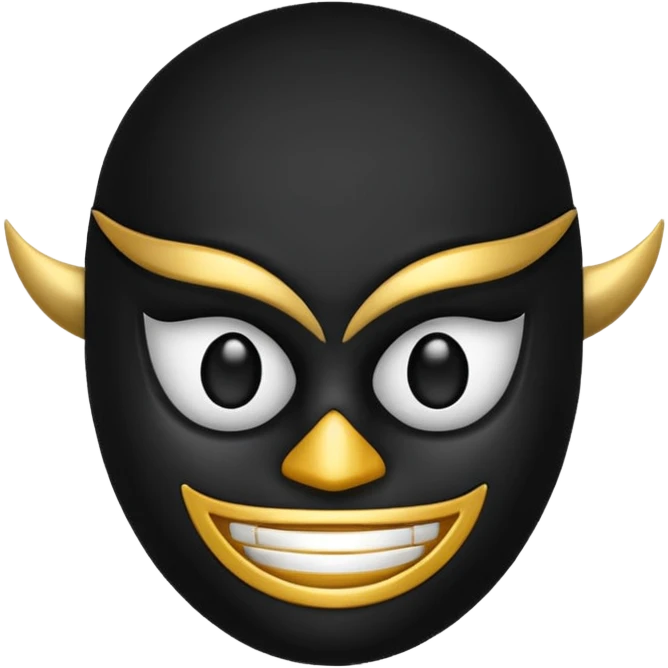 Um emoji gotico com a máscara de espu emoji