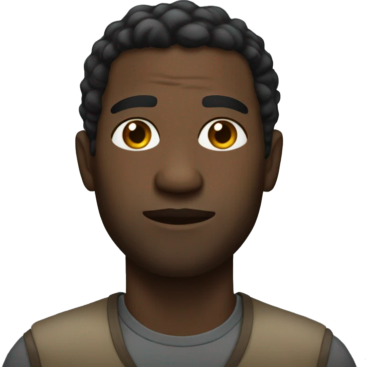Black man side eyeing emoji