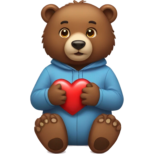 Bear giving heart emoji