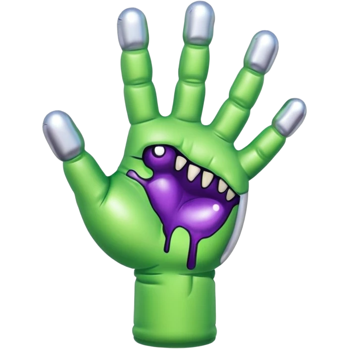 Jeff Koons style zombie inflatable hand   emoji