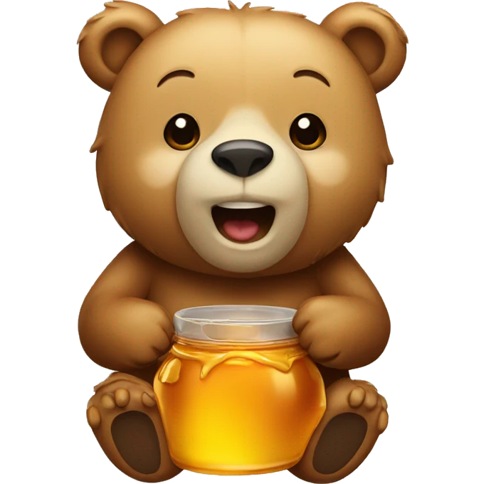 Bear with honey emoji