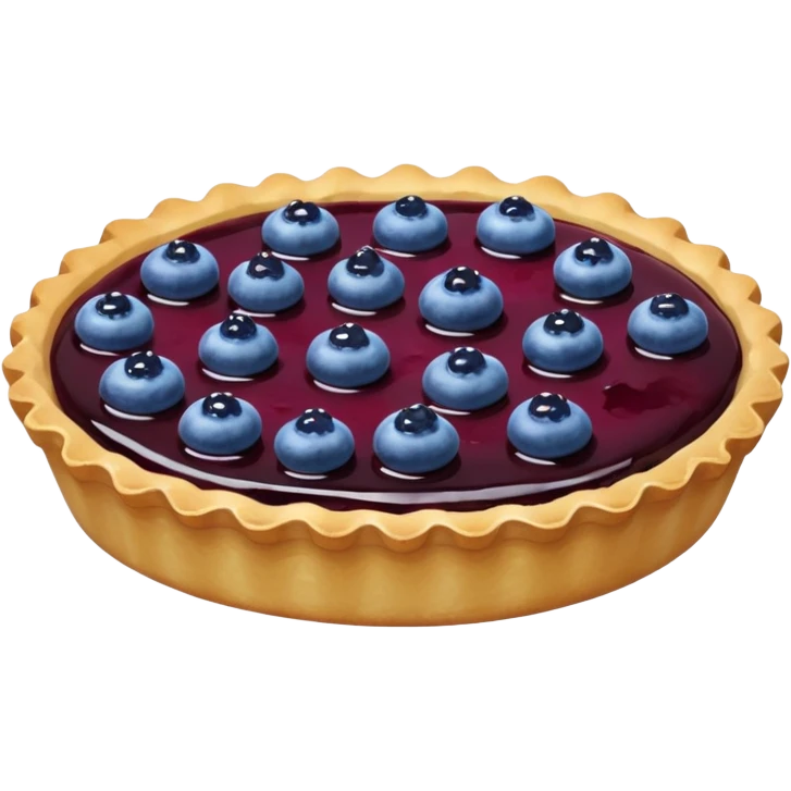 Make an emoji of a blueberry tart (small) that's broken off a bit so you can see the blueberry jam emoji