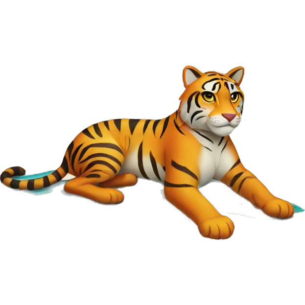 Tigress sunbake  beach  emoji