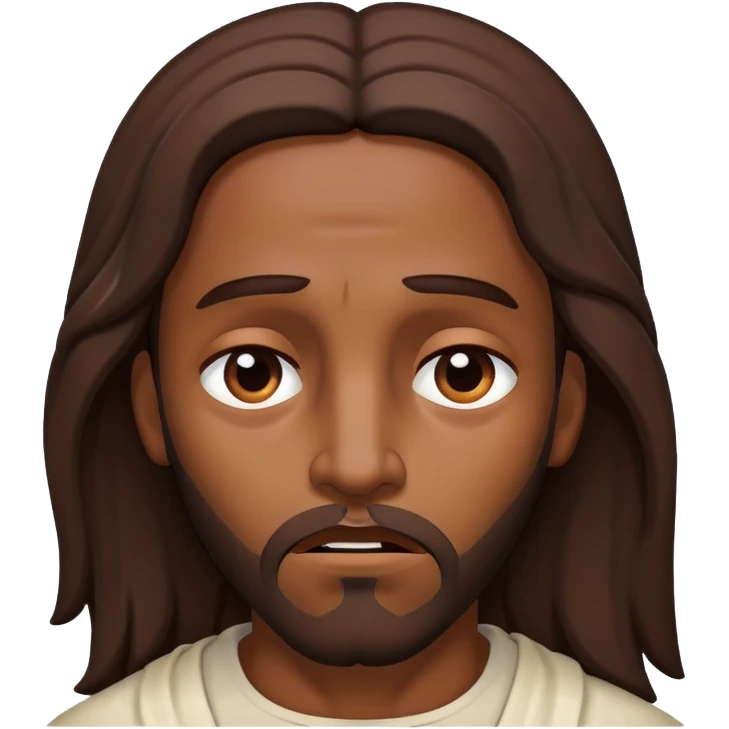 Brown Jesus hurt emoji