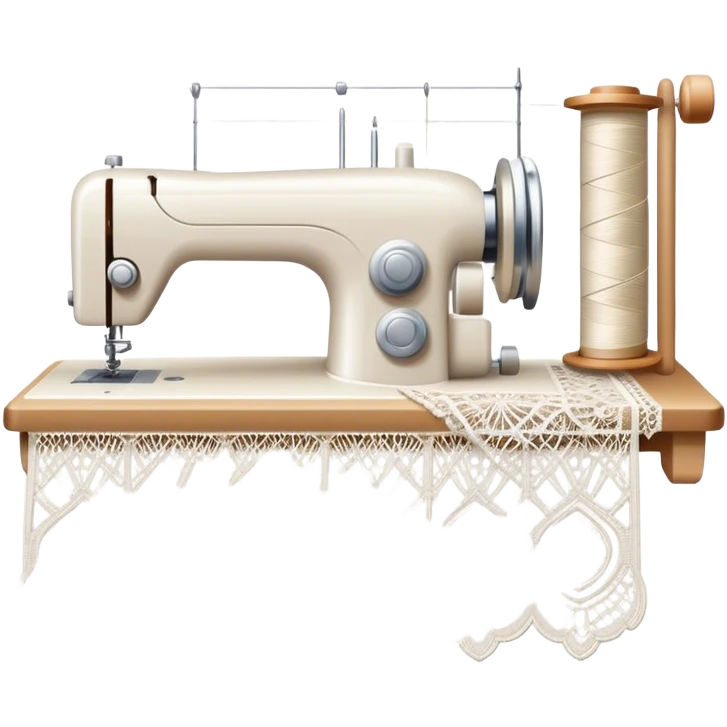 Lace making icon, lace patterns in progress, shuttle, thread, bobbins, intricate details, minimalistic style, clean lines, transparent background. emoji